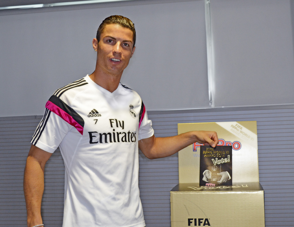 Ronaldo of Real Madrid casts his vote for World XI team of the year